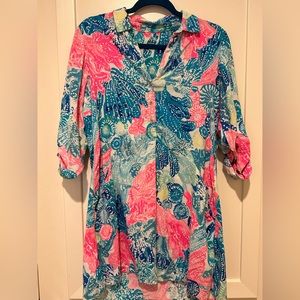 Lilly Pulitzer shirt dress cover-up